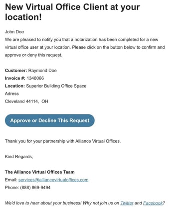 Verified - new client email